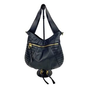 OrYany Leather Shoulder Bag Satchel Hobo Purse Handbag Expandable Black Large